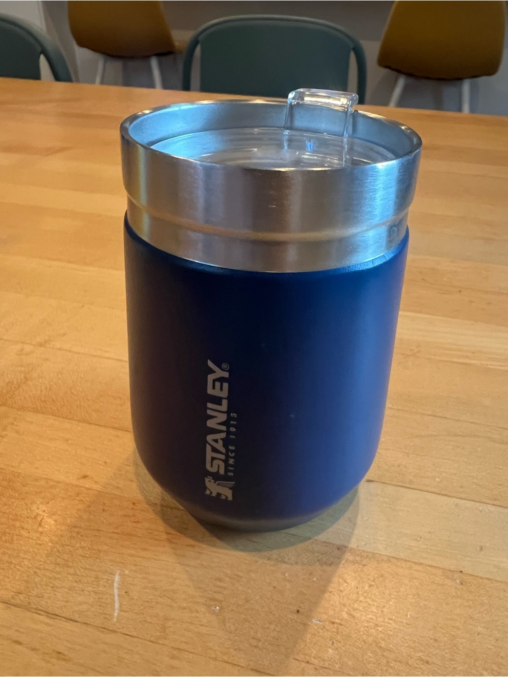 Stanley Navy Blue Insulated Tumbler with Clear Lid and Stainless Accent 10 ozs